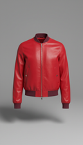 Pop Red Vinyl Bomber Jacket